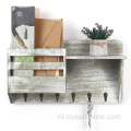 Mail Organizer Wall Mount met sleutelhaken